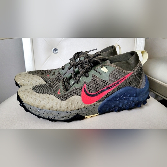 Nike Wildhorse7' Cargo KhakiSiren Red Trail/Running Hiking/Drive Sneaker Mens9.5 - Picture 4 of 16